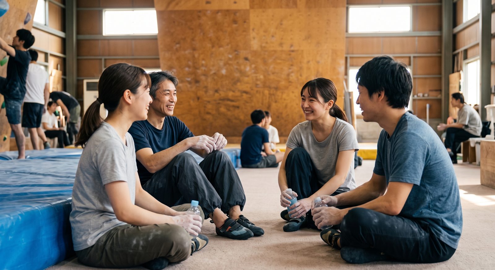輪になって和やかに会話する参加者たち